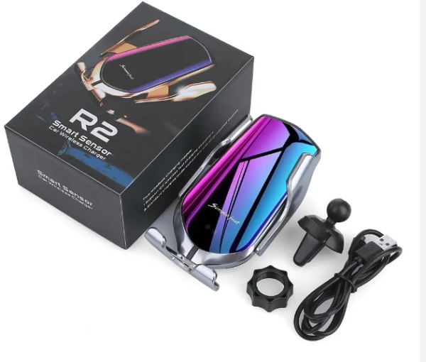 Soporte Cargador de celulares para auto dos en uno.